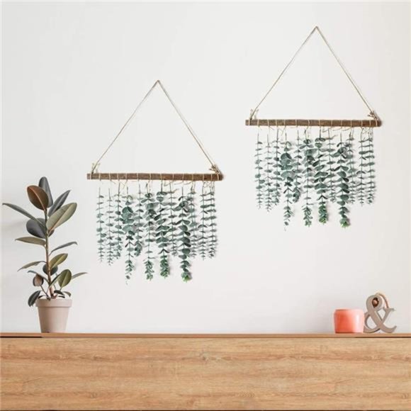 Bathroom Decor Artificial Eucalyptus Wall Hanging Decor-Fake Leaves Greenery - Picture 7 of 7